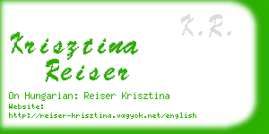 krisztina reiser business card